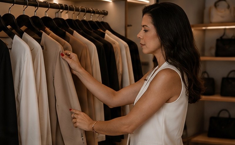 Closet clearing — Nilvania Camargos organizando araras de roupas